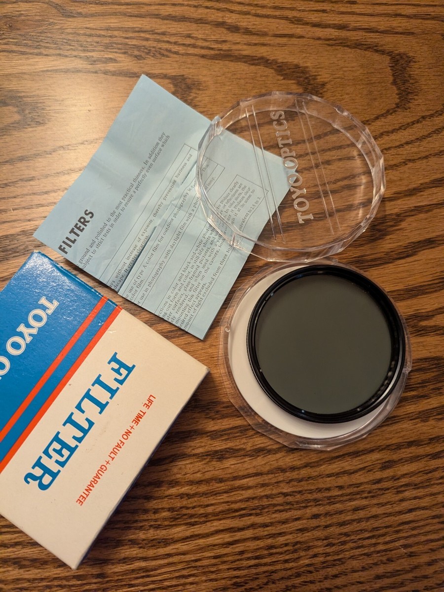 A circular polarizing filter for a camera lens