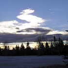 Last light and first darkness meet