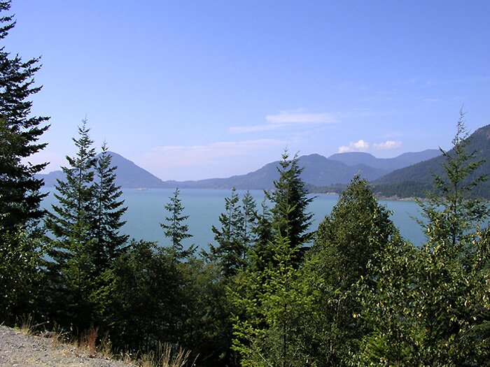 Skies, Mountains, Lake