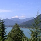 Skies, Mountains, Lake