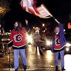 Flames flag is up