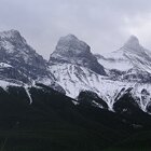 Three sisters under snow blanket