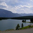 Hazy day in Two Jack lake