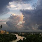 Thunderstorm and the city
