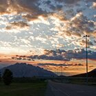 Spring sunset over the Rockies