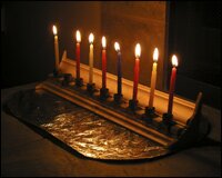Eight candle of Hanukkah